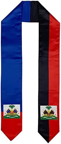 Limited Edition Haiti Haitian Unity Mixed Flag Stoles/Sash/Scarf