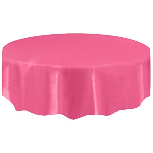 HoitoDeals Plastic Round Table Cover For Tableware Indoor Outdoor Party