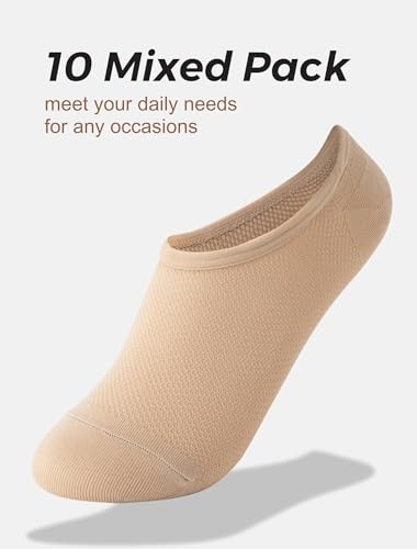10 Pairs No Show Socks Womens, Athletic Casual Lightweight Thin Sock Low Cut Ankle Sock for Sneakers/Tennis Shoes/Slip On2