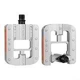 Pedales de bicicleta plegables, pedales plegables de aleación de aluminio para bicicleta, repuesto para bicicleta de carretera , rosca universal de 14 mm (C)