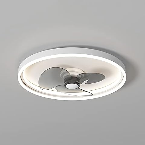 XFSHZWN Ceiling Fan Lamp Household Led Remote Control Bedroom Ceiling Lamp Round Mute Frequency Conversion Electric Fan Light Fan Lamp Restaurant 48cm Dimmable Flush Mount Ceiling Light Cover