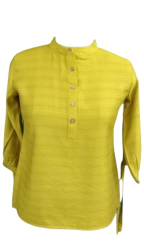 Y001 Casual Striped Women Yellow Top