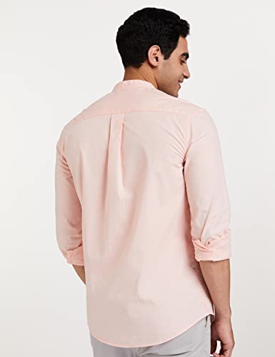 Image of Amazon Brand - Symbol Men's Cotton Shirt | Chinese Collar | Casual | Plain | Full Sleeve | Summer - Regular Fit (Available in Plus Sizes)