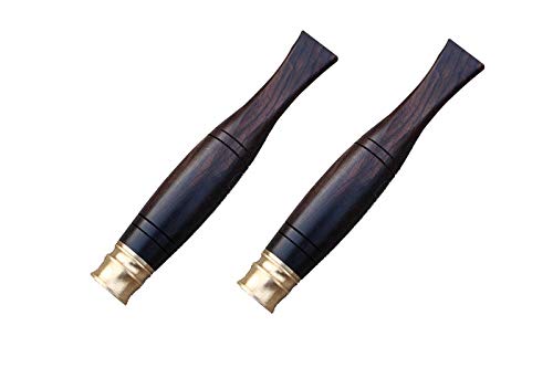 Hand-Made Pear Wooden Cigarette Holder with Metal Interface, Easy to Clean Dual-Purpose Cigarette Holder Effective Filter, Protect Health (2pcs) Black