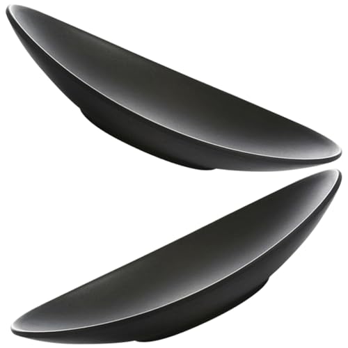 Platos para sushi 2 piezas melamina negra miniatura 1