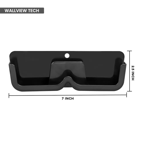Image of Pack of 4 Specs Holder Wall Mounted /Wall Mounted Mobile Phone Holder / Storage Case For Phones with Strong Adhesive Strips /Eyewear Case Shelving /Sunglasses Display Case /Multi-Purpose Stand (Black)