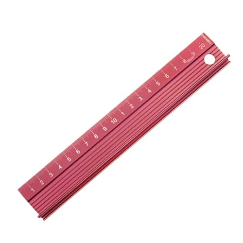 【Woxiro】製図直定規 多機能定規 アルミニウム合金製保護定規 アルミ 20cm 30cm 45cm 60cm 使いやすい 多用途 日常使用 (20cm,ピンク)