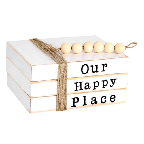 Hemoton Retro Style Fake Book Wood Decorative Book Model for Room Desk Bookshelf Decor