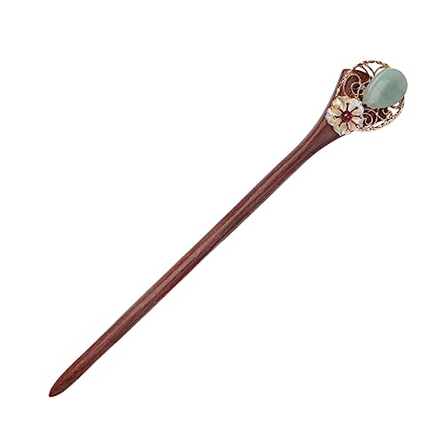 Épingle à cheveux bois de santal vintage pour femme accessoire cheveux rétro chignon élégant