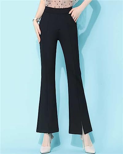 Betusline Women's High Waisted Flared Cropped Pants Stretch Pull On Work Pants3