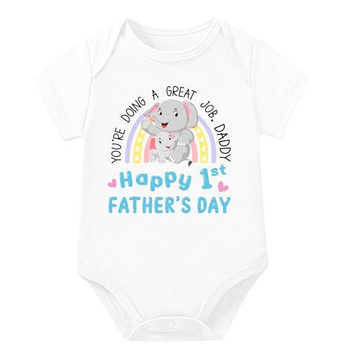 Image of Lillypupp Happy First Father'S Day Newborn Baby Clothes For Boy Girl. Baby Romper For Fathers Day Gift For New Daddy Father Dad Husband.