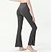 OTMYIGO Women's Bootcut Yoga Pants Sports Trousers High Waist Workout Bootleg Tummy Control Work Pants for Work & Casual,Grey,XL