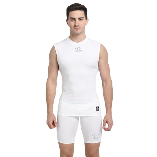 Image of SHREY Intense Compression Sleeveless Top Sports Athletic Gym Wear for Men's