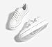 LUCKY STEP Women's Chunky Fashion Sneakers High Platform Rhinestone Butterfly Casual Faux Leather Durable Walking Tennis Shoes(White,8.5)