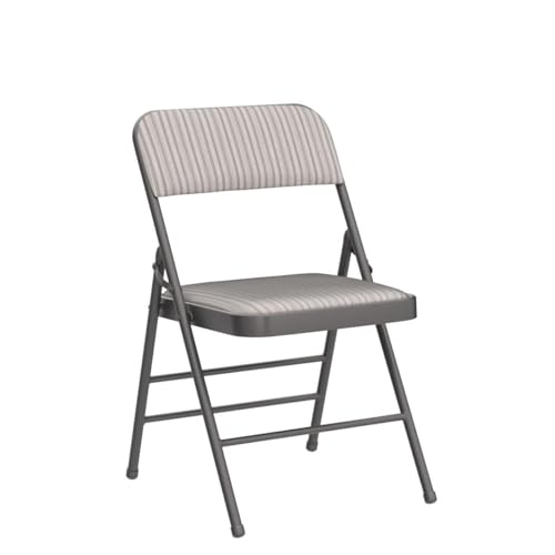 Amazing for less Pack of 2 (Fabric/Vinyl) Steel Frame Metal Foam Padded Folding Chairs (Black, Gray, White) (2-Pack - Fabric White) - Image 6