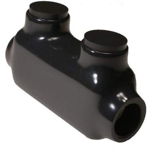 OhLectric Black Insulated Electrical Power in-Line Splice Connector - Aluminium Wire Connectors - Rugged Di-Electric Rubber/Vinyl Coating - Hassle-Free Installation - Rated up to 600 Volts - OL-38530