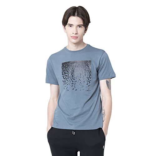 Image of Red Tape Men Turquoise Blue Graphic Print T-Shirt