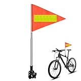 Utilisation polyvalente : idéal pour les voiturettes de golf, les fauteuils roulants et les vélos, ce drapeau de sécurité améliore votre visibilité et votre sécurité où que vous alliez. drapeau triangulaire télescopique. drapeau télescopique pour voiturette de golf