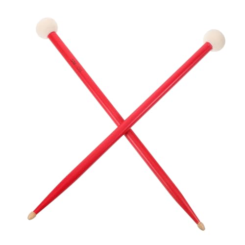 Baquetas de madera de arce con cabezal de fieltro suave para timbal y batería, accesorios para percusión miniatura 1