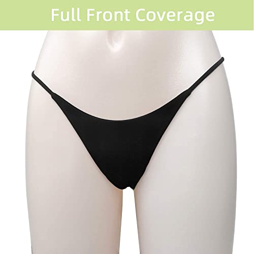 Cotton Thongs For Women Sexy Seamless Woman G String Panties 3 Pack Set (Black/Red/White, Small) #TOP7