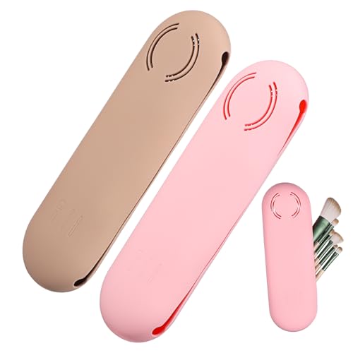 WOFASHPURET Professional Makeup Brush Holder Silicone Brush Holder Bag for Makeup Organizer Portable