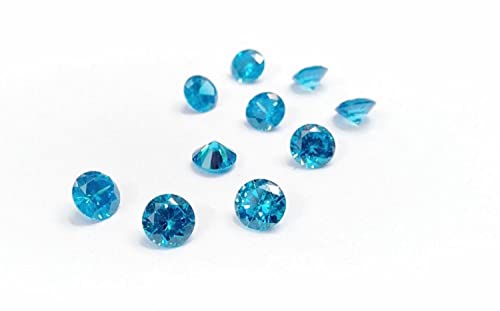 Pierres en vrac CZ topaze bleue de qualité AAA pour haute joaillerie