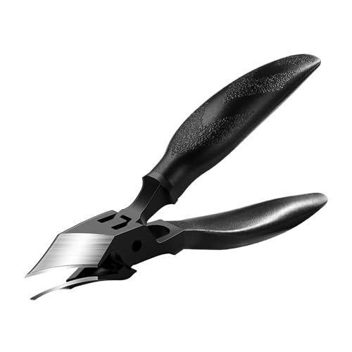 Nail Clippers for Thick Nails, Ingrown Toenail Clippers Wide Jaw Nail Cutter Heavy Duty Nail Clipper Slanted Sharp Toe Nail Clippers for Men and Women, Black option