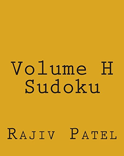 Volume H Sudoku: Fun, Large Print Sudoku Puzzles