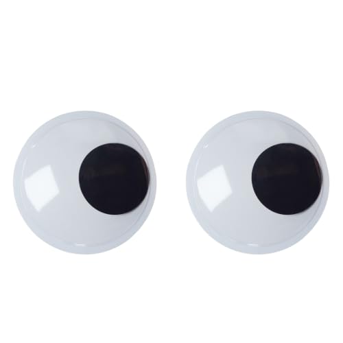 Image of AOODOOM 6 Inches Halloween Giant Googly Eyes - 2 Pcs Large Wiggle Eyes Self Adhesive for DIY Craft Decorations and Christmas Ornaments