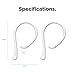 elago Ear Hooks Designed for AirPods Pro, 4 & 3 & 2 & 1, Earbuds Accessories, Anti-Slip, Ergonomic Design, Comfortable Fit [US Patent Registered]