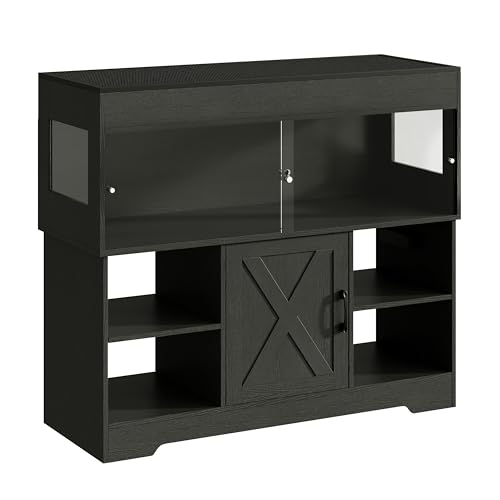 Image of Herture 60 Gallon Reptile Tank with Stand,Reptile Enclosure with Cabinet