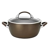 Circulon 82769 5.5-Qt. Covered Hard Anodized Aluminum Casserole, Quart, Chocolate