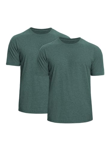 Image of Mens T-Shirts Crew Neck Shirts Athletic Fitted Plain Basic Tees Soft Cotton Blend Comfort T Shirts for Men