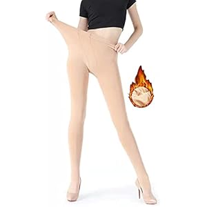 JEPOZRA Damen Thermostrumpfhosen Winter, Warm Samt, Blickdicht, Schwarz und Naturfarben.