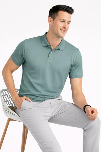 Image of Men's Plain Polo Neck T-Shirt | Comfortable | Stylish Casual & Smart Wear | Half Sleeve | Regular Fit