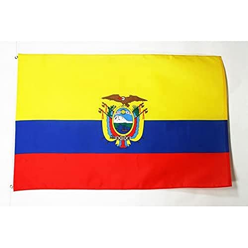 Image of AZ FLAG - Ecuador Flag - 2x3 Ft - 100D Polyester Ecuadorian Banner with Two Metal Grommets - Fade Resistant - Vivid Colors - 2' x 3' Feet - 90x60 Cm
