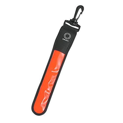 Shop-Always 赤色LED発光 反射バンド リュック/鞄/ランドセルに吊り下げる 高速点滅 スロー点滅 点灯 赤く光る 夜間の安全対策に ◇EN71-3 レッド