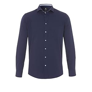 PURE heren klassiek hemd 4027-430 PURE- City Hemd Black Langarm