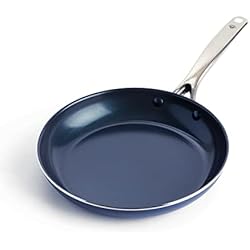Sartenes Black Diamond Blue Diamond Sartén Antiadeherente de Aluminio, Apta para Todo Tipo de Cocinas, Inducción, Horno y Lavavajillas, Azul, 24 cm