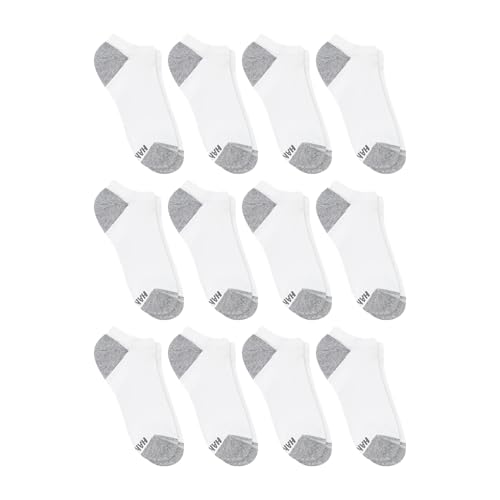Image of Hanes Men's Socks, Active Cool X-temp Lightweight Moisture-wicking Cushioned Ankle, Crew and No Show, 12 and 14 Pair Packs