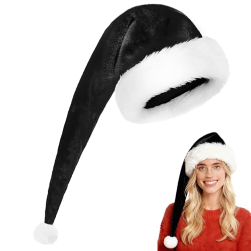 FORDJA Lang Weihnachtsmütze, Plüsch Weihnachtsmann Mütze,...