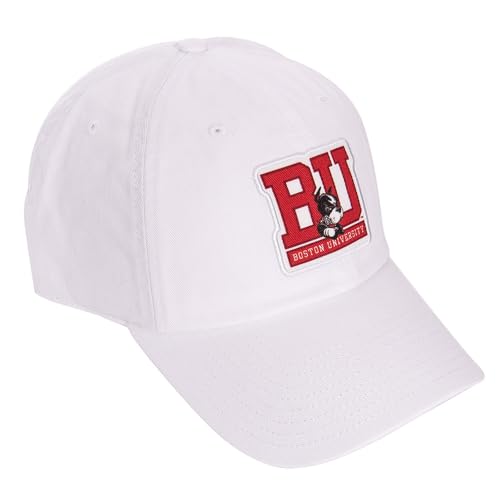 Desert Cactus Boston University Baseball Hat Terriers BU Brimmed Embroidered Hats Cap Adjustable Cloth Strap Adult (Style B1) White