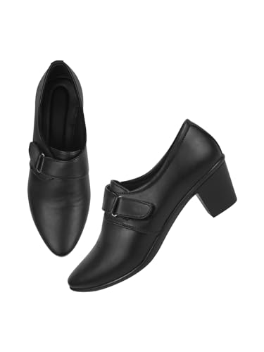 Image of TRYME Collection Bellies Comfortable Stylish Solid Block Heel Slip-On Formal Shoes for Womens & Girls