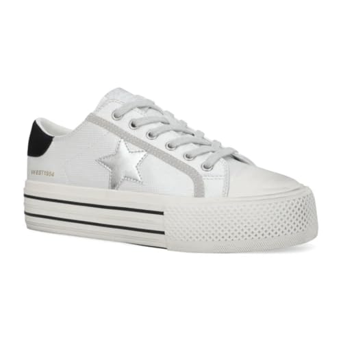 VINTAGE HAVANA Women's Amaze Platform Sneaker (Silver Multi, 5.5)2