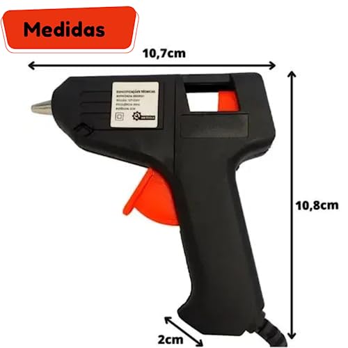 Pistola Cola Quente 20W Elétrica Reparos Artesanato