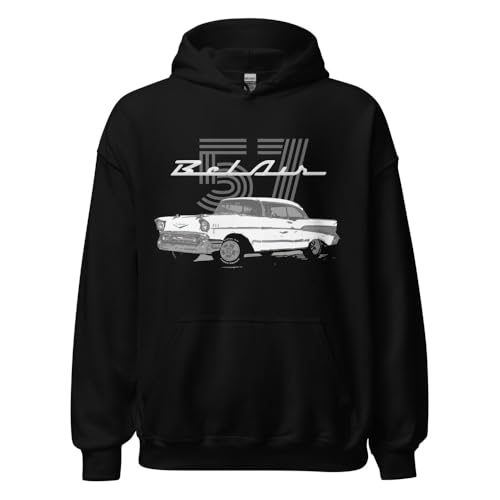 Fifty Seven 57 Chevy Bel Air Hardtop Classic Car 1957 Belair Unisex Hoodie
