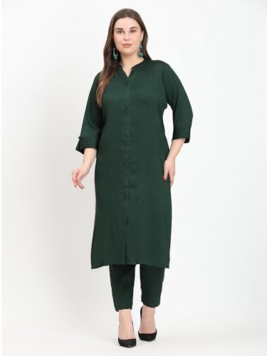 Image of SINDOORI Collar Kurta for Women Solid Colour S to 6XL Plus Size Kurta for Women