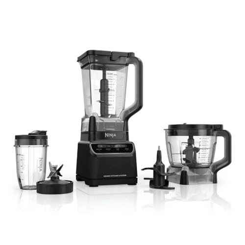 Lista de licuadora kitchenaid del mes. 40 Ninja Grand Kitchen System KS500 de 1,200 Watts, Licuadora con 4 programas Auto-iQ® preestablecidos, Jarra de 72onz con Boquilla de Vertido, Tazón Procesador de Alimentos Negro