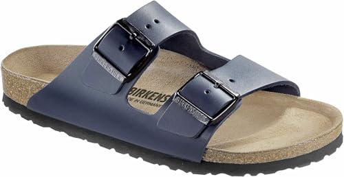 Preisvergleich Produktbild Birkenstock Arizona Naturleder Blau Pantolette Unisex, 43 EU