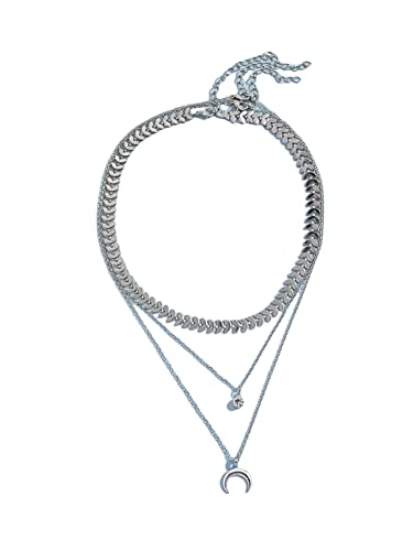 Destiny Jewels Silver Plated Horn Crescent Moon Chain Necklace (B09N7P5J2B) Amazon Price History, Amazon Price Tracker